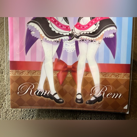 Re:Zero Ram & Rem Choco Clear File Folder Plastic Anime Japan Exclusive Official - Picture 4 of 7